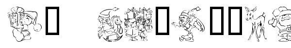 KR Christmas Color Me font preview